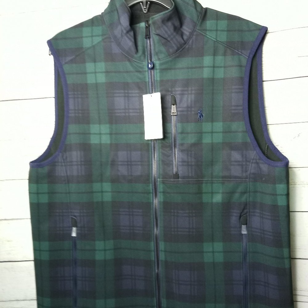 Polo by Ralph Lauren Green and Blue Plaid Vest